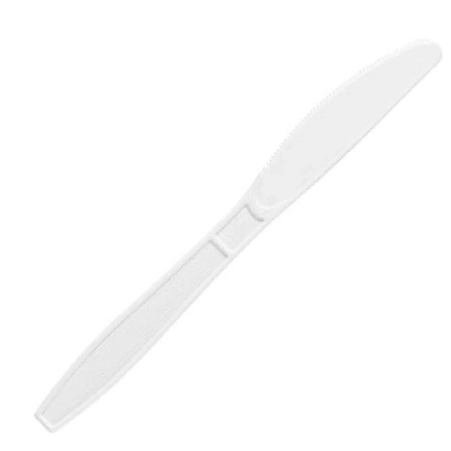 Solo Heavyweight Plastic Knife, White, 500 ct