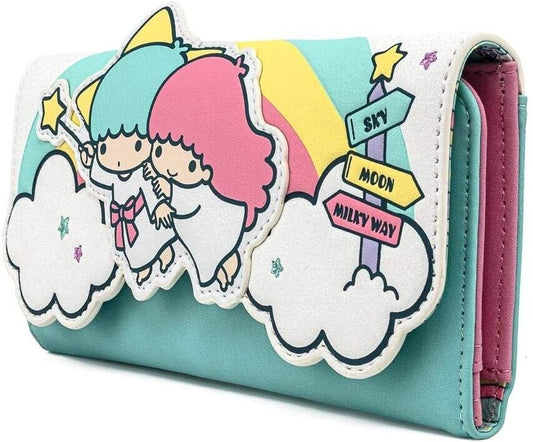 LOUNGEFLY Sanrio Little Twin Stars Rainbow Cloud Tri-Fold Wallet