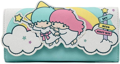 LOUNGEFLY Sanrio Little Twin Stars Rainbow Cloud Tri-Fold Wallet