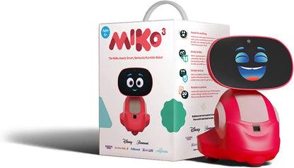 Miko 3 Red: AI STEM Learning Robot for Kids with App & Voice Control