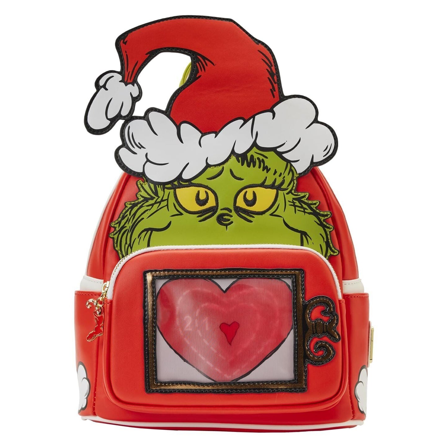 Loungefly DR Seuss Grinch LENTICULAR Heart Mini Backpack