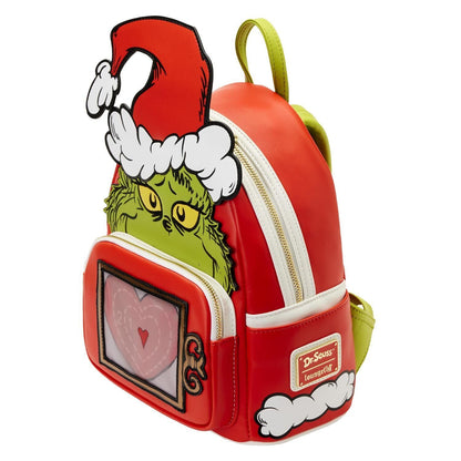 Loungefly DR Seuss Grinch LENTICULAR Heart Mini Backpack