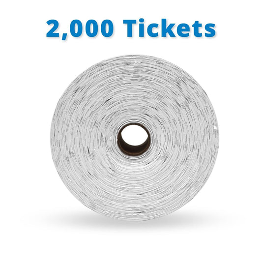 Indiana Ticket Co. 2,000 White Double Roll Raffle Tickets-Premium Quality 50/50