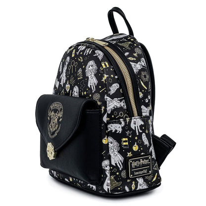 Loungefly Harry Potter Magical Elements Print Double Strap Shoulder Bag Purse