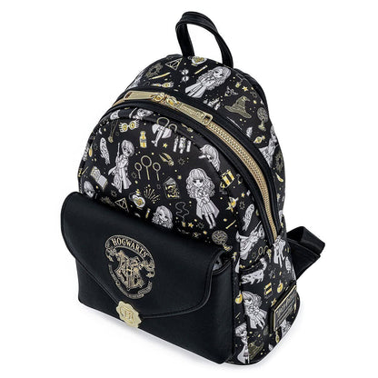 Loungefly Harry Potter Magical Elements Print Double Strap Shoulder Bag Purse