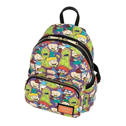 Loungefly Rugrats All Over Print Womens Double Strap Shoulder Bag Purse