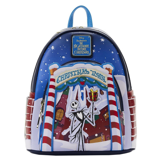 Loungefly NBC Christmas Town Mini Backpack - Festive Frights & Holiday Delights