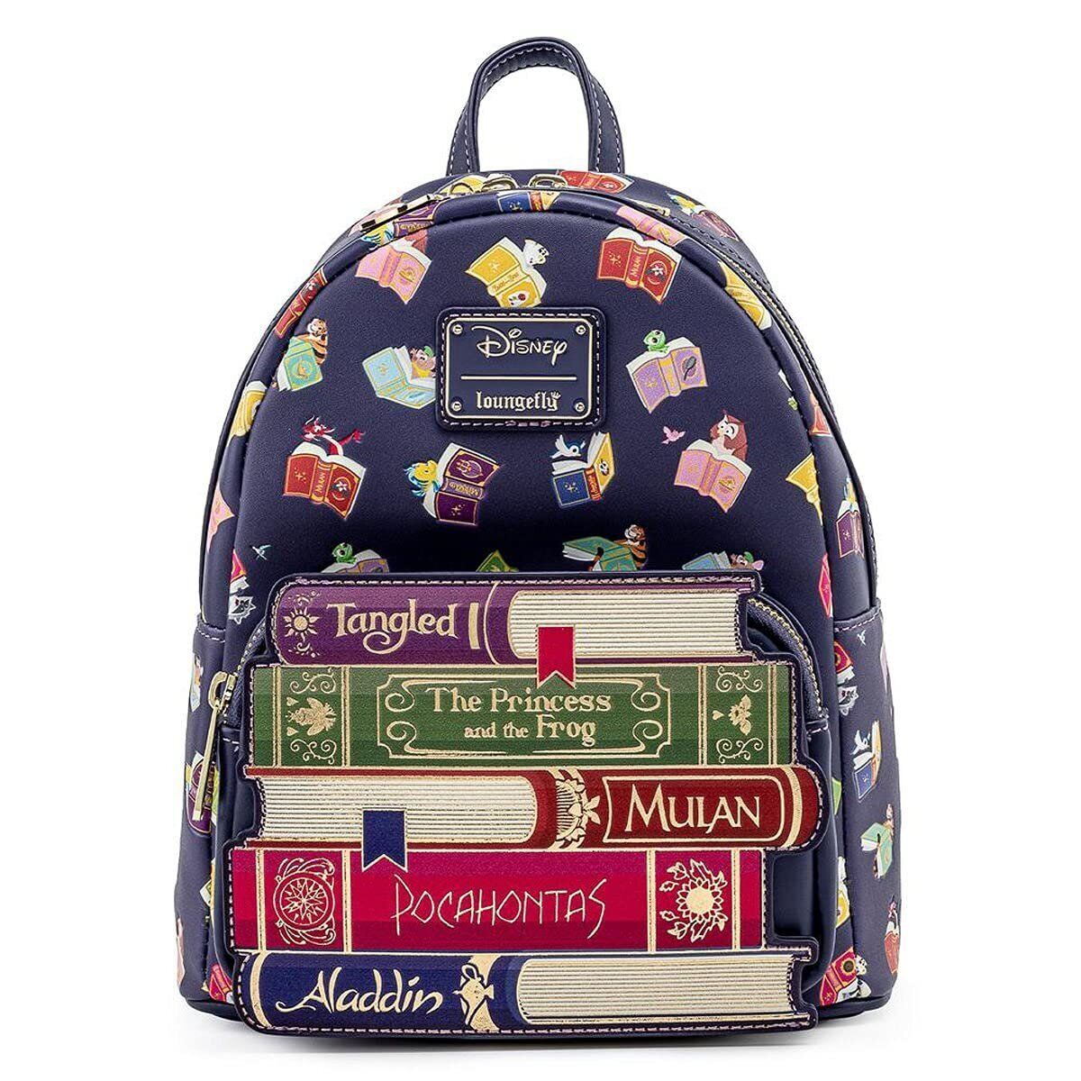 Loungefly Disney Princess Books All Over Print Double Strap Shoulder Bag Purse