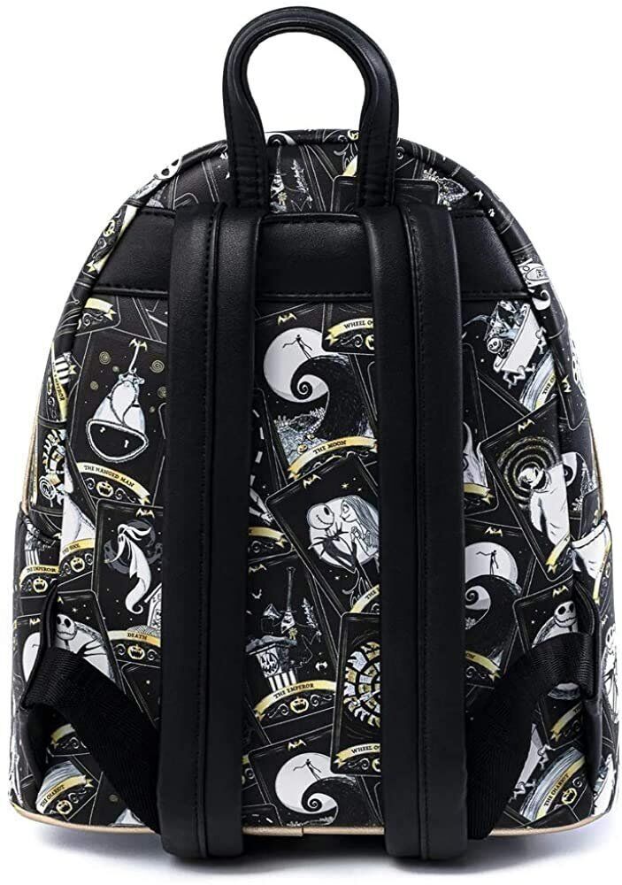 Loungefly Disney Nightmare Before Christmas Tarot Card AOP Double Strap Bag