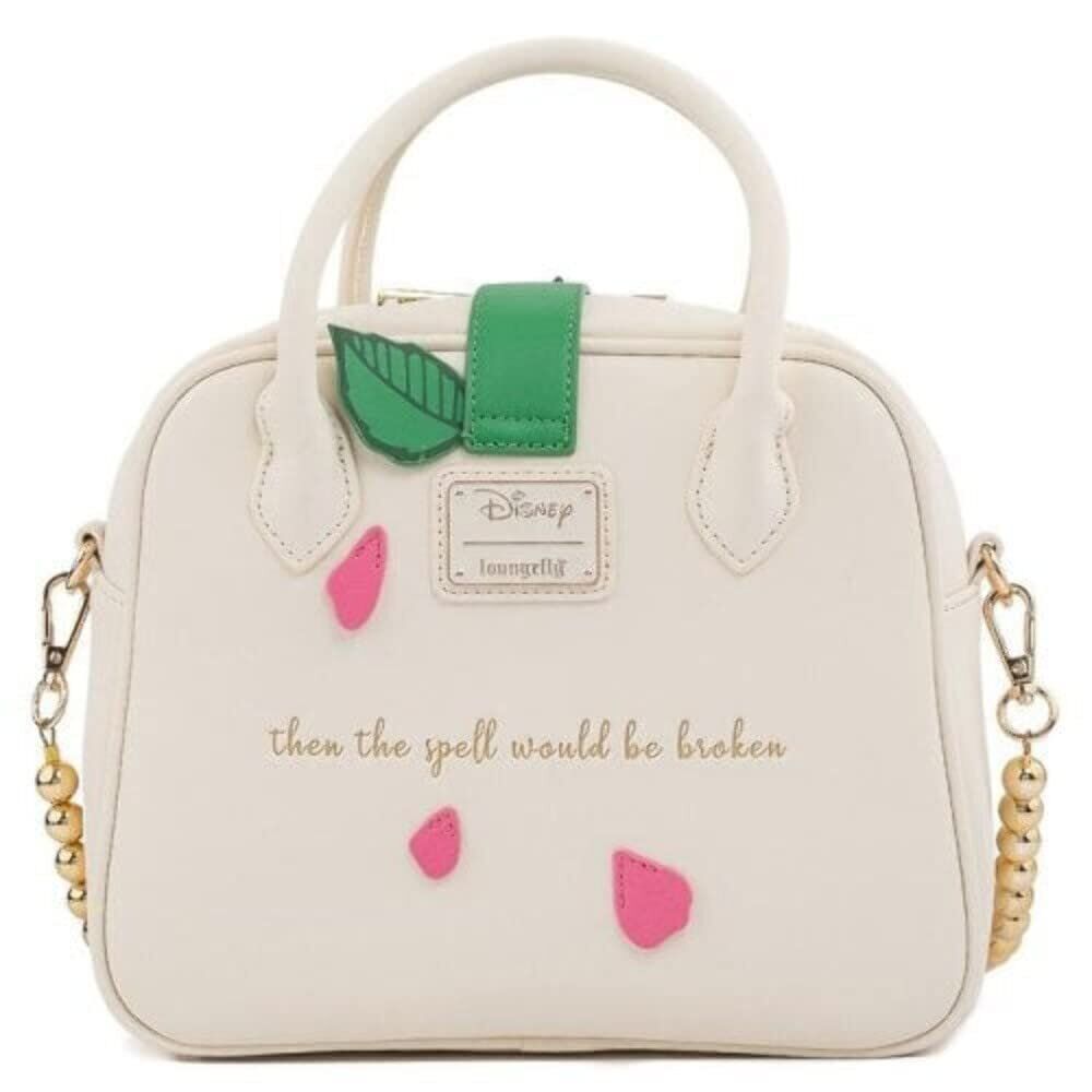 Loungefly Beauty and the Beast Rose Crossbody Bag Off White