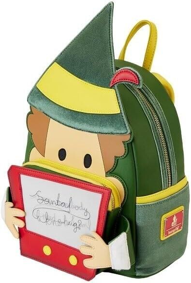 Loungefly Elf 20th Anniversary Cosplay Lenticular Mini Backpack, Green