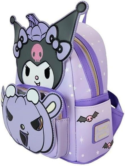 Loungefly Sanrio Kuromi Pumpkin Glow-in-the-Dark Mini Backpack