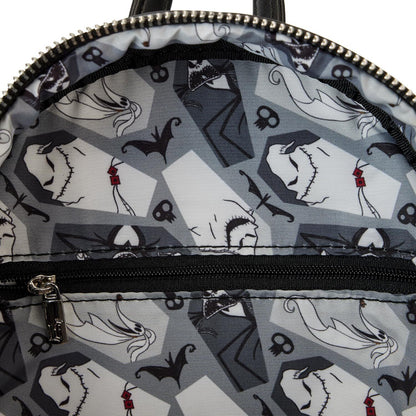 Loungefly Nightmare Before Christmas Xmas Coffin All-Over Print Mini Backpack