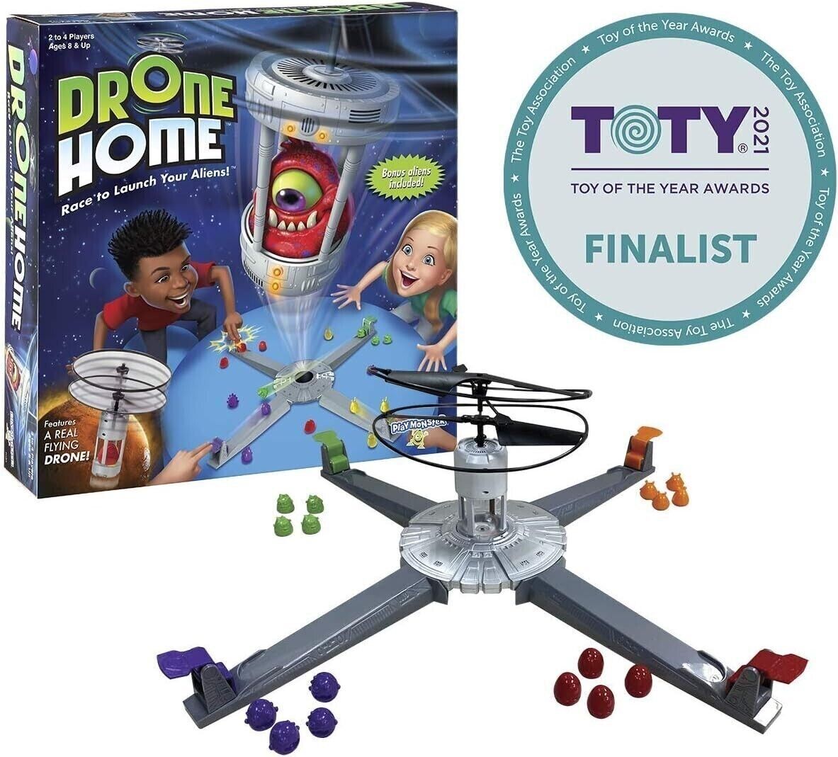 Drone Home -- First Ever Real Drone - Family Fun! -- For 2-4 Players -- Ages 8+