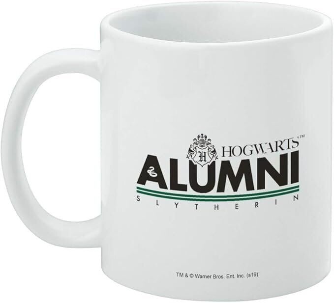 Harry Potter Slytherin Alumni 11oz Mug - White Ceramic Cup with Hogwarts Crest