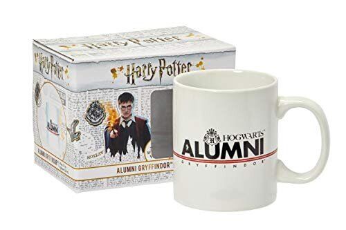 Harry Potter Slytherin Alumni Mug - 11-Oz White Cup with Crest & Red stripe