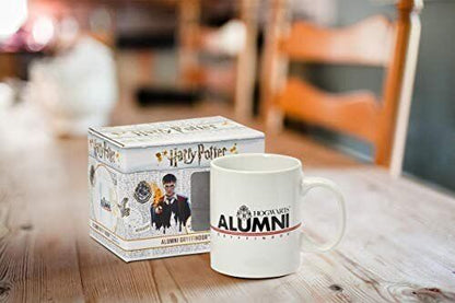 Harry Potter Slytherin Alumni Mug - 11-Oz White Cup with Crest & Red stripe