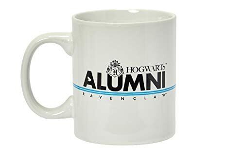 Harry Potter Slytherin Alumni Mug - 11-Oz White Cup with Crest & Blue stripe