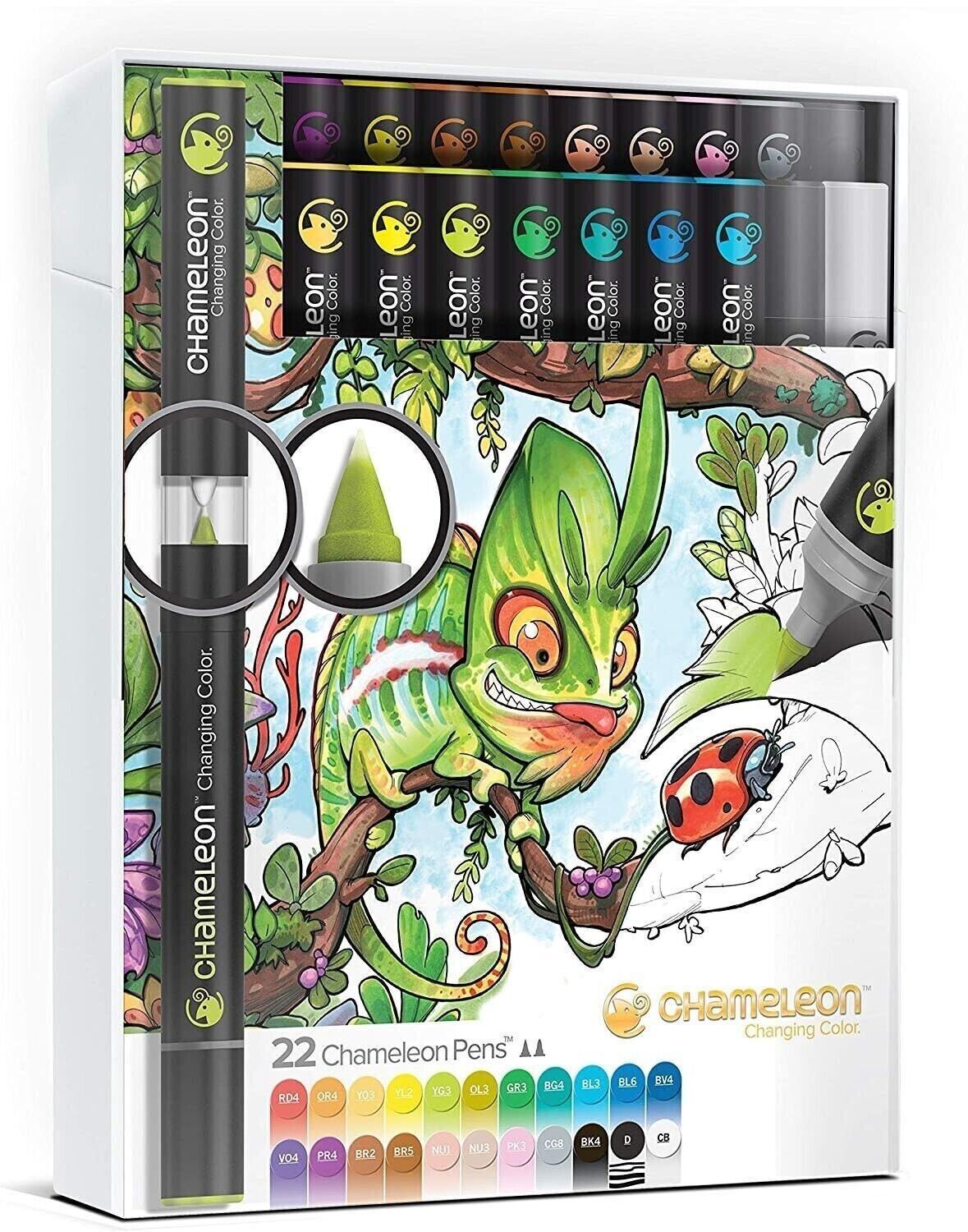 Chameleon Art Products, Chameleon Color Tones, Deluxe Set - 22 Pens