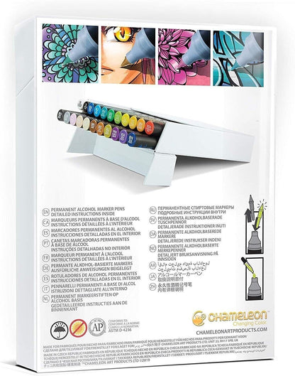 Chameleon Art Products, Chameleon Color Tones, Deluxe Set - 22 Pens