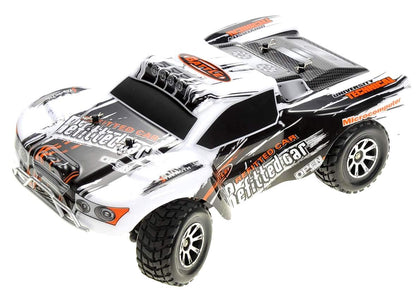 Dusky Shark 1:18 Scale 2.4GHz 4WD RC Short Course Truck, High-Speed Remote Control (Silver)