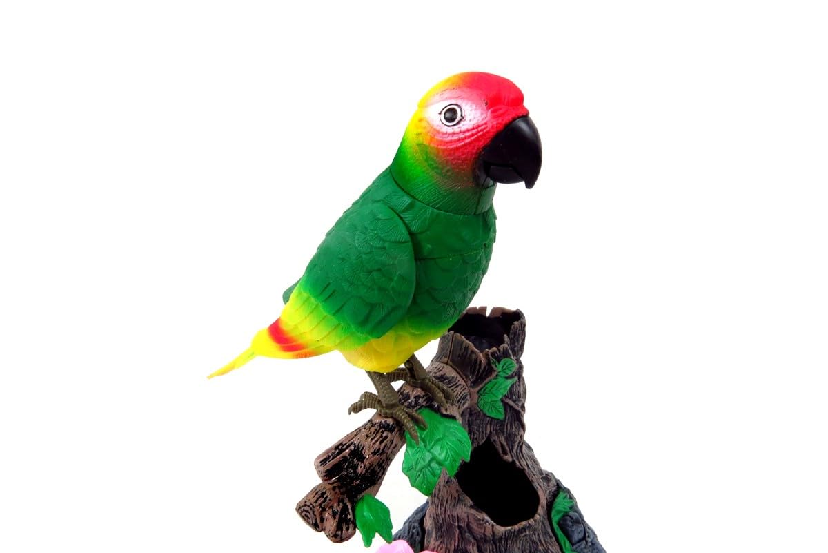 Dusky Shark Lifelike Talking Parrot with Realistic Speech and Movements – Interactive Bird Toy