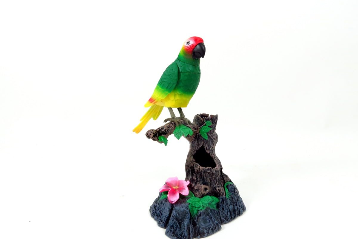 Dusky Shark Lifelike Talking Parrot with Realistic Speech and Movements – Interactive Bird Toy