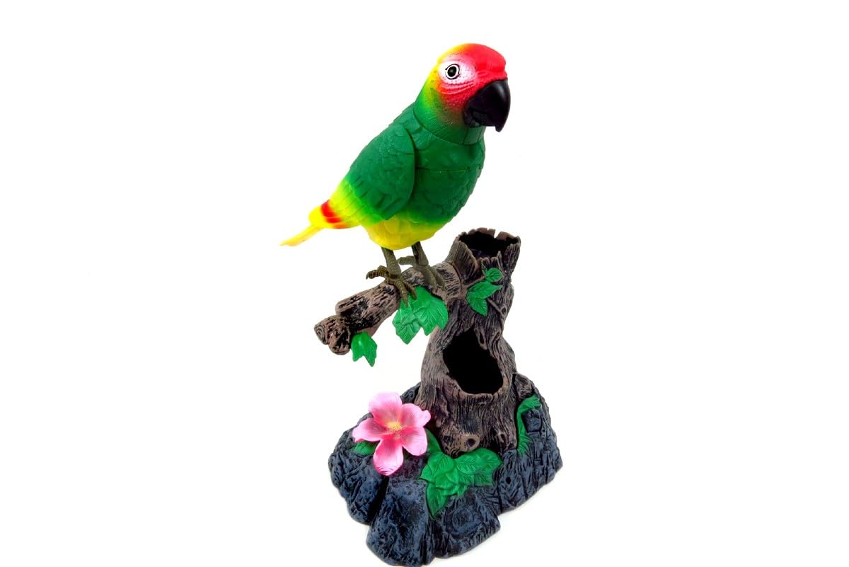 Dusky Shark Lifelike Talking Parrot with Realistic Speech and Movements – Interactive Bird Toy