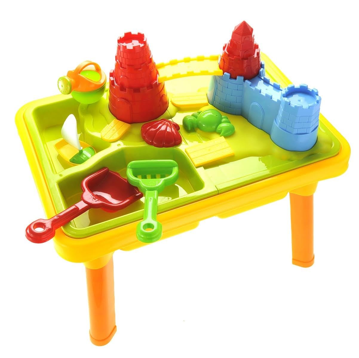 23 in Sandbox Castle 2-in-1 Sand and Water Table Play Set for Kids