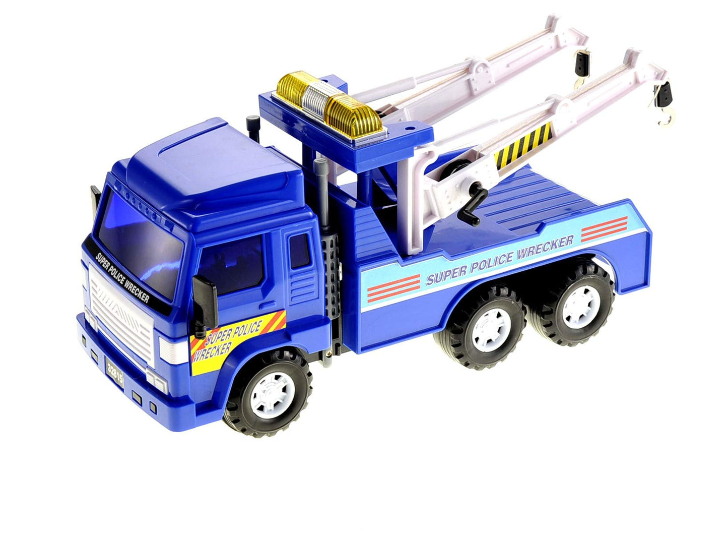 Dusky Shark Big Heavy Duty Police Tow Truck with Friction Power - Rescue Vehicle Toy