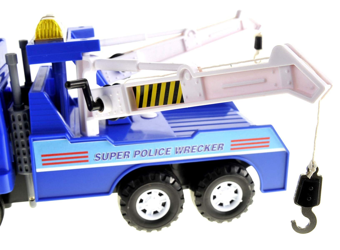 Dusky Shark Big Heavy Duty Police Tow Truck with Friction Power - Rescue Vehicle Toy