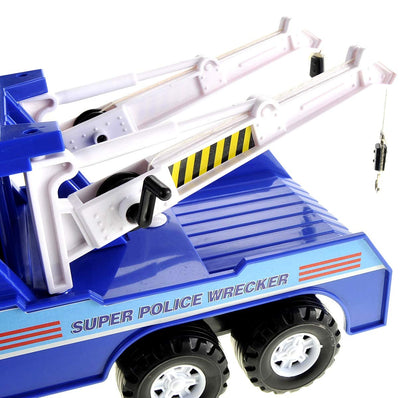 Dusky Shark Big Heavy Duty Police Tow Truck with Friction Power - Rescue Vehicle Toy