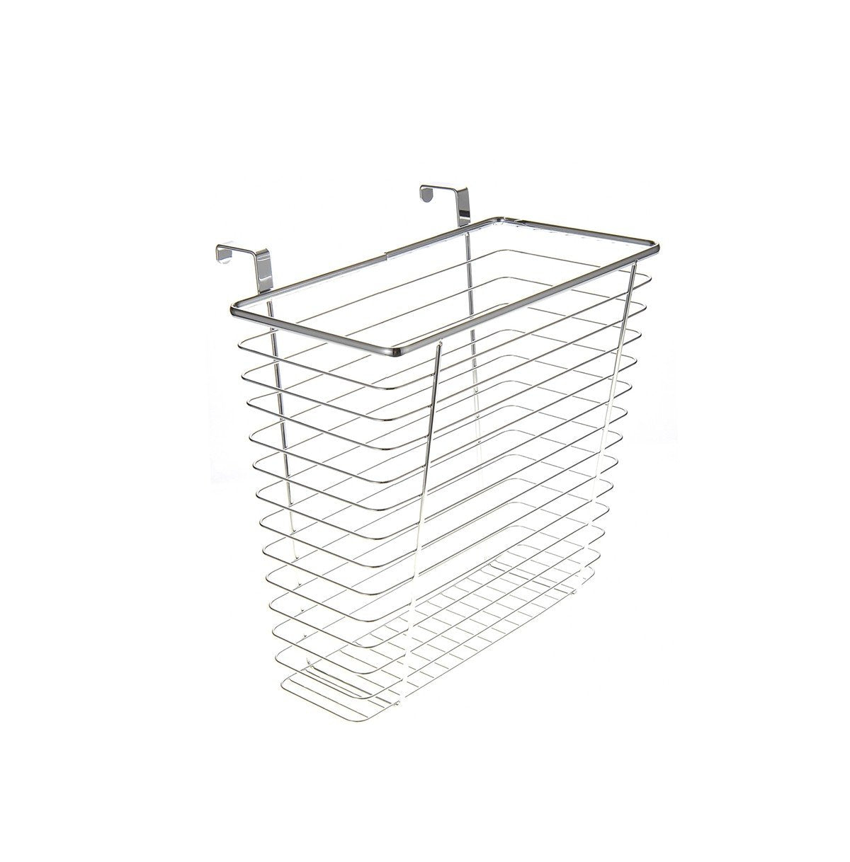 Dusky Shark Chrome Cabinet Wastebasket/Storage Basket - Stylish and Functional Organizer