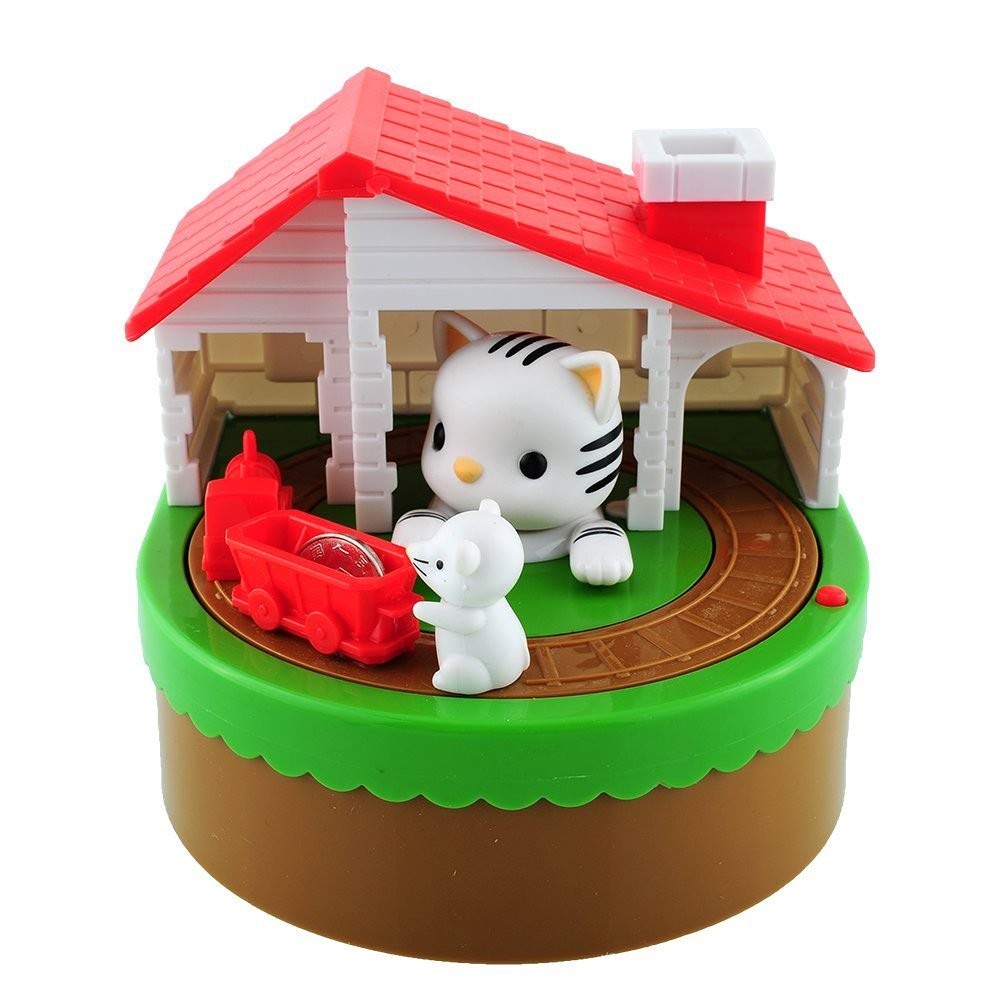 Cat and Mouse Coin Bank – Fun Savings Jar for Kids and Animal Lovers