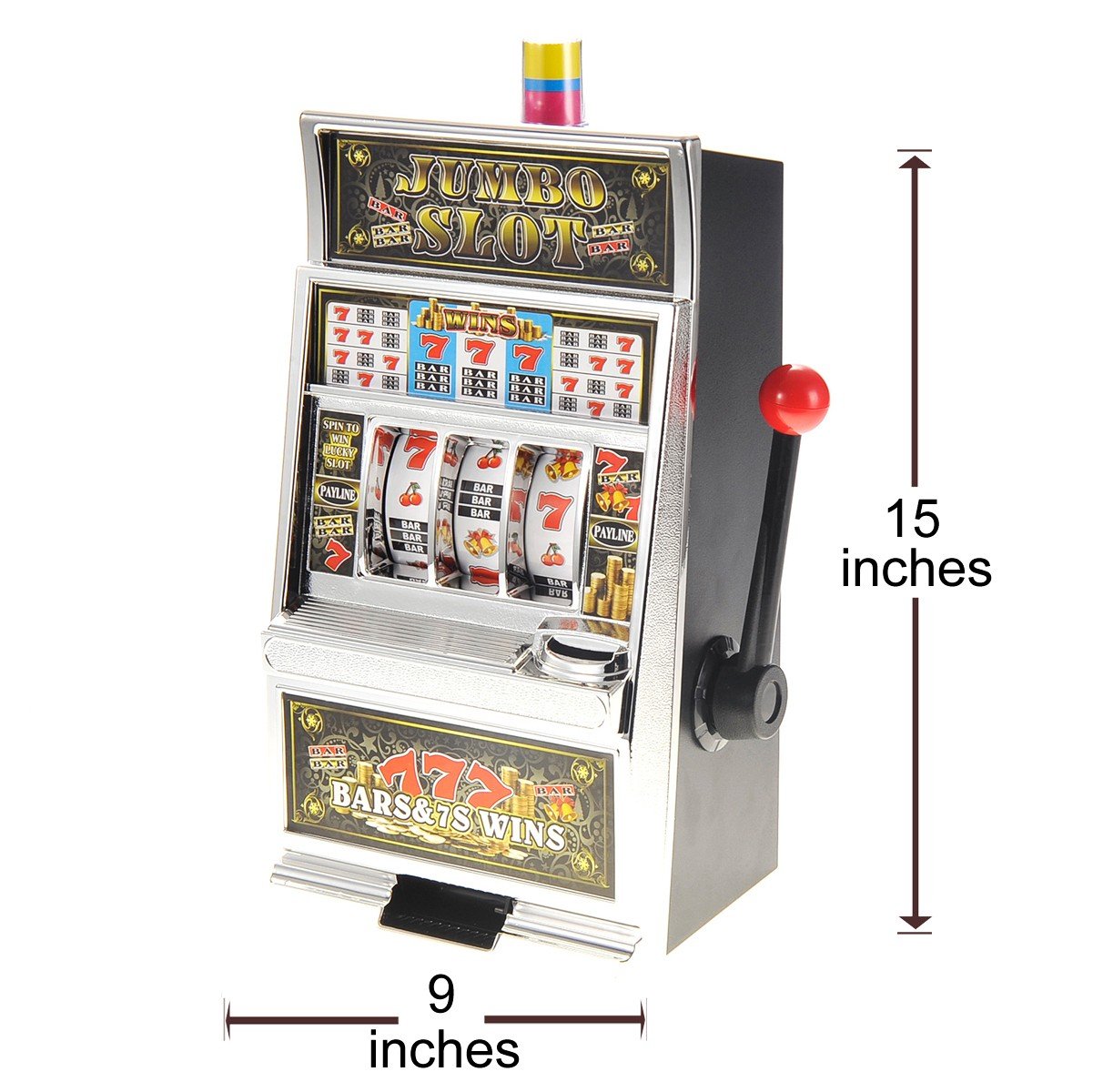 Jumbo Slot Machine Money Bank – Fun and Interactive Savings Jar for All Ages