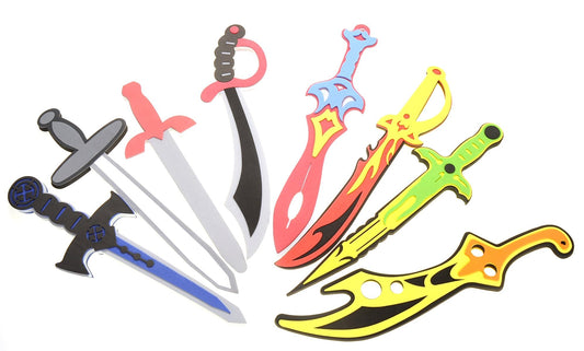 Dusky Shark 8-Pack Foam Swords Set – Safe Play Swords for Kids, Perfect for Active Play