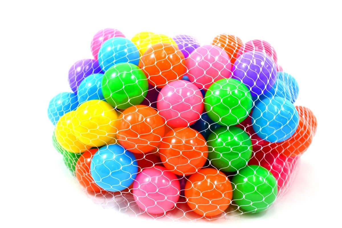 Dusky Shark Non-Toxic Crush-Proof Play Balls - 100 Pack, 7 Colors: Pink, Green, & More