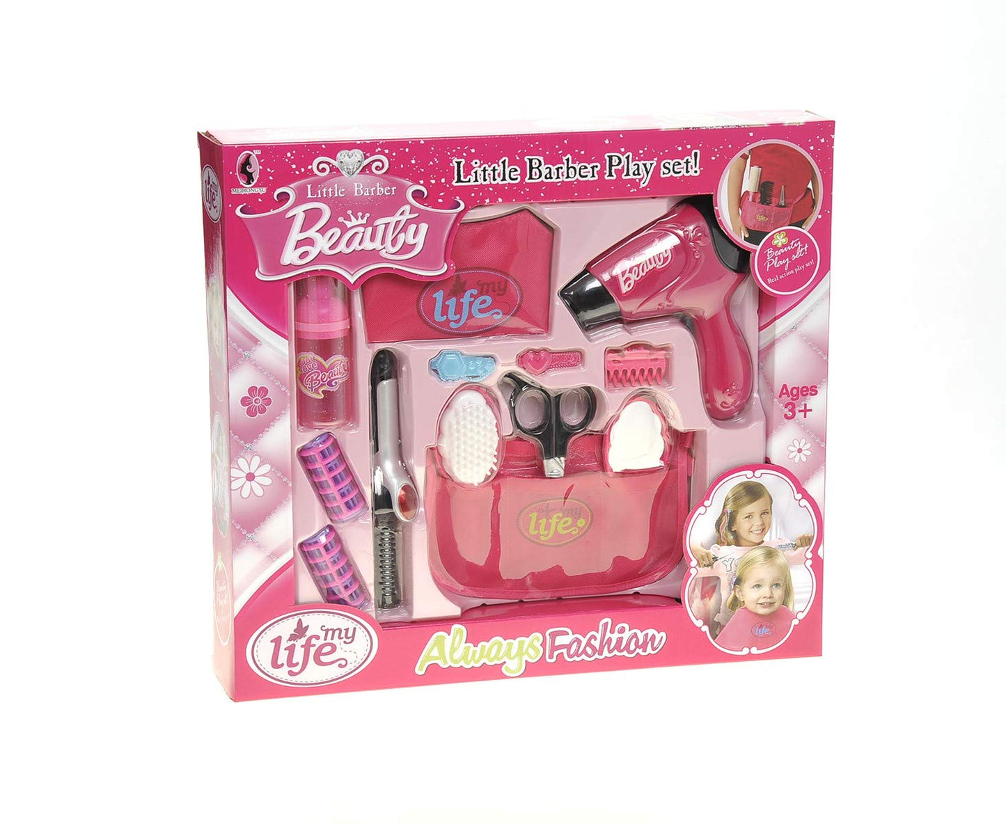 Complete Beauty Salon Set: Hair Dryer, Curling Iron, Mirror & More