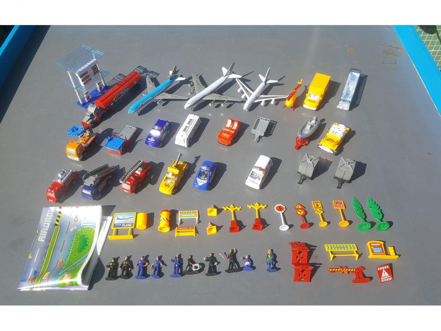 57-Piece Kids Airport Playset: Planes, Vehicles, and Accessories