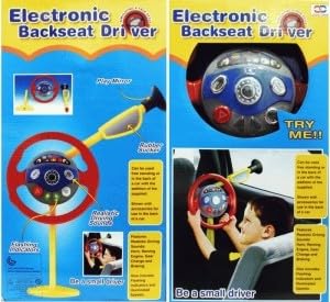 Dusky Shark 28" Electronic Backseat Driver Toy - Interactive Steering Wheel for Kids