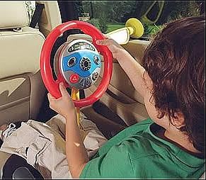 Dusky Shark 28" Electronic Backseat Driver Toy - Interactive Steering Wheel for Kids