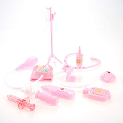 Kids Doctor Nurse Medical Kit Playset (Pink) - Pretend Medical Toys and Accessories