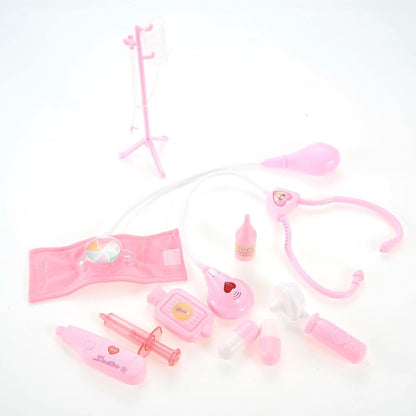 Kids Doctor Nurse Medical Kit Playset (Pink) - Pretend Medical Toys and Accessories