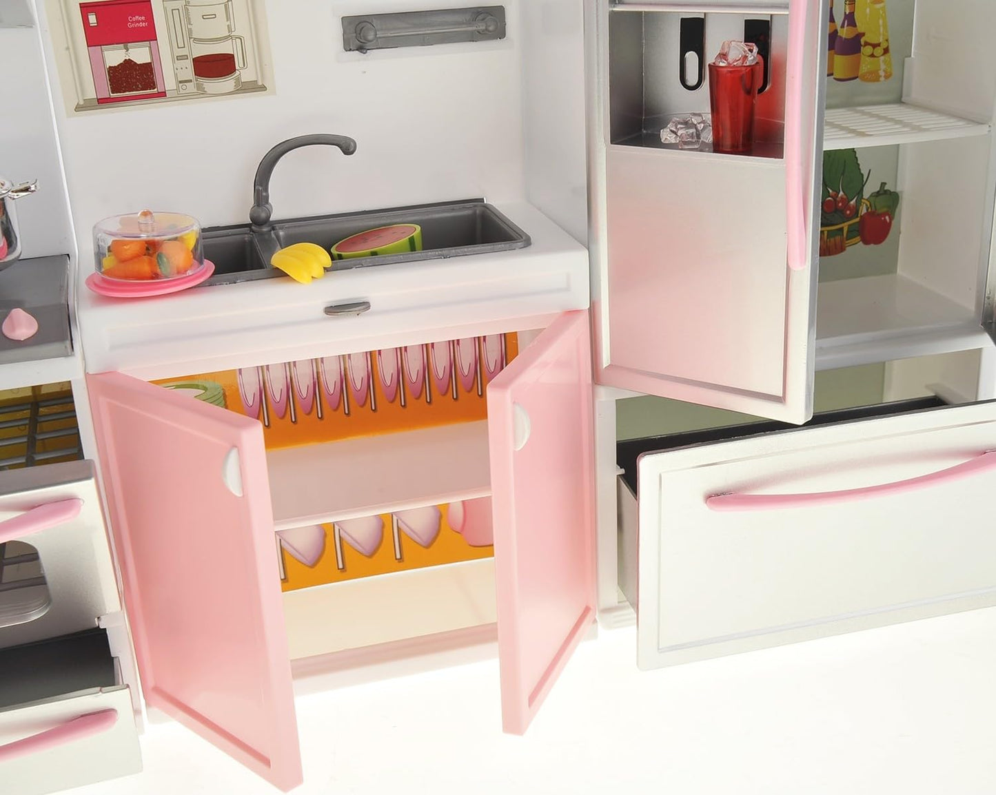 Battery Operated Modern Kitchen Playset - Interactive Toy Kitchen for Kids