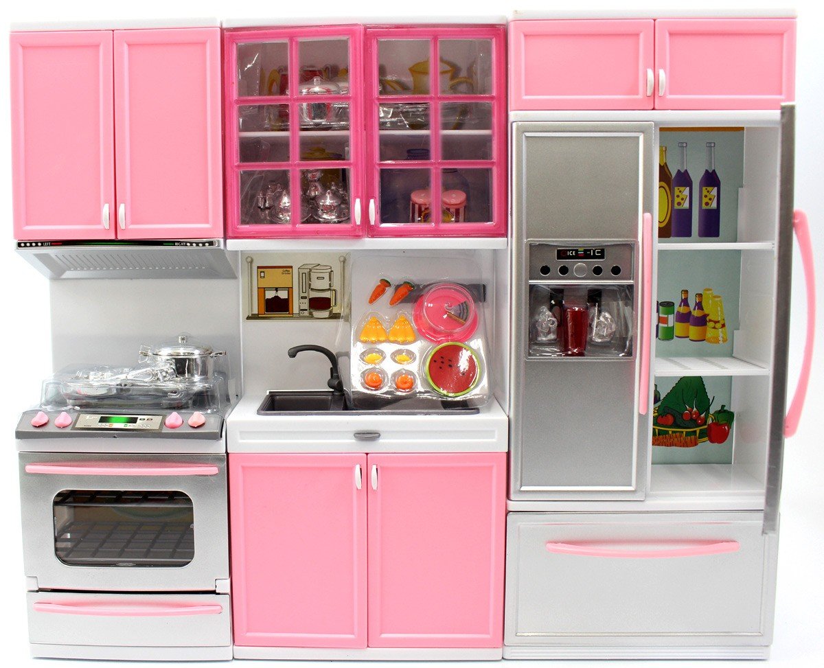 Battery Operated Modern Kitchen Playset - Interactive Toy Kitchen for Kids