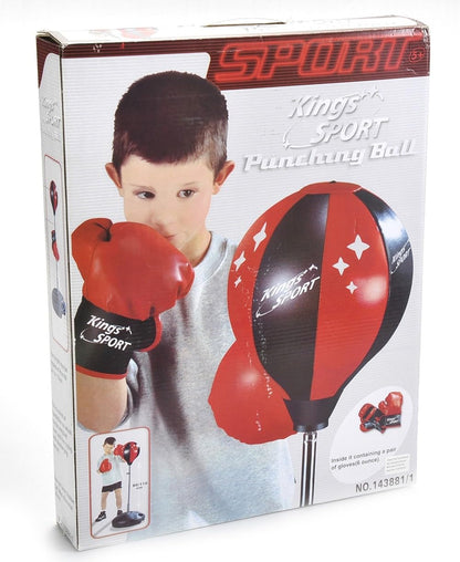 43 in Kings Sport Punching Bag with Gloves - Boxing Set for Kids