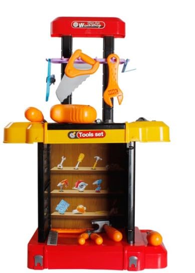 Dusky Shark Kids Tool Workshop Bench - Interactive Playset with Tools and Accessories