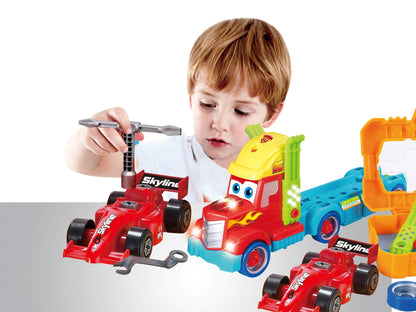 Take-A-Part Tool Box with Racing Car – Lights & Sounds, DIY Playset