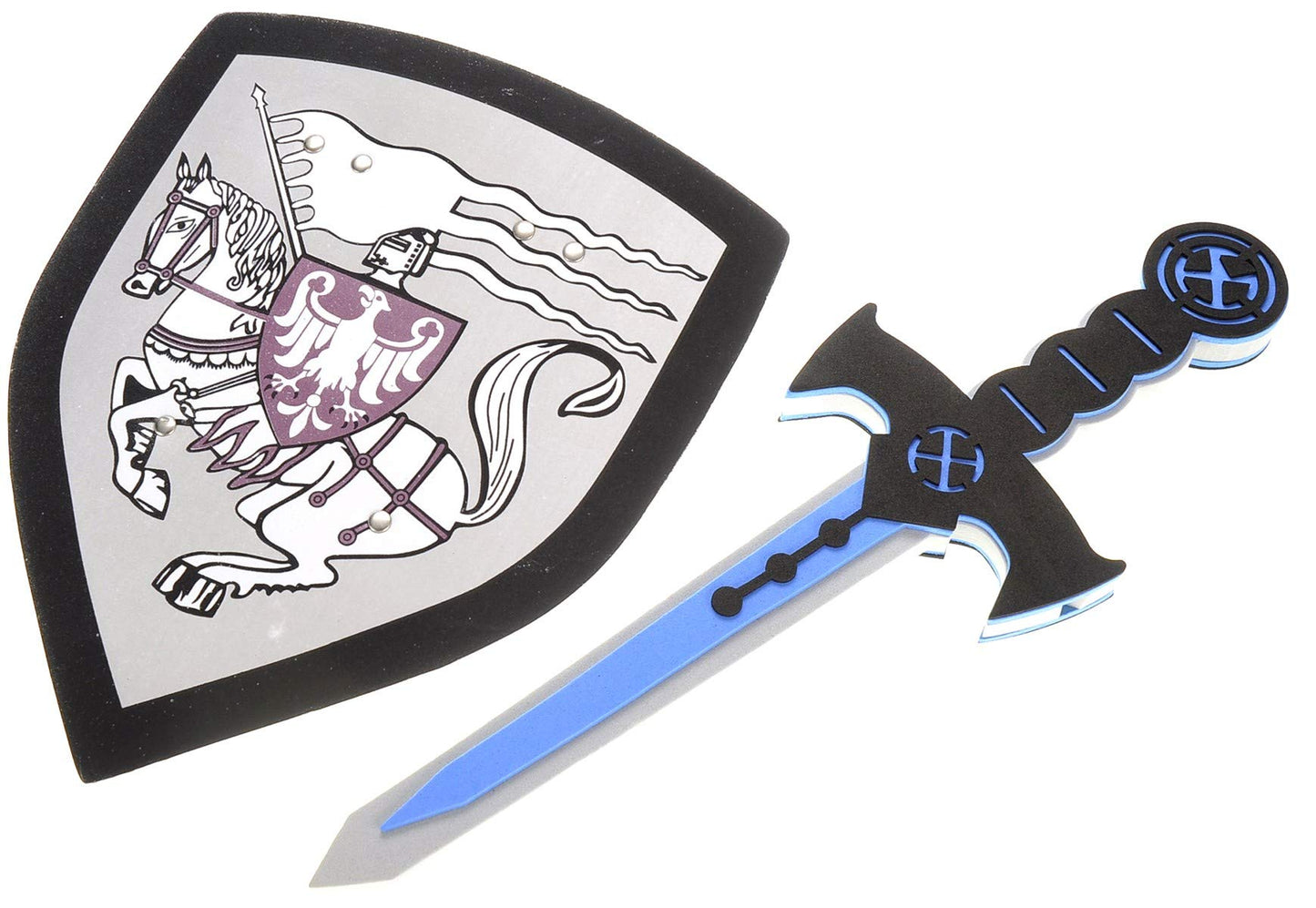 Dusky Shark Foam Swords & Shields Set – White Eagle vs Golden Lion