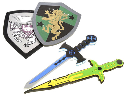 Dusky Shark Foam Swords & Shields Set – White Eagle vs Golden Lion